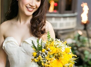 ウェディングドレス ブーケ