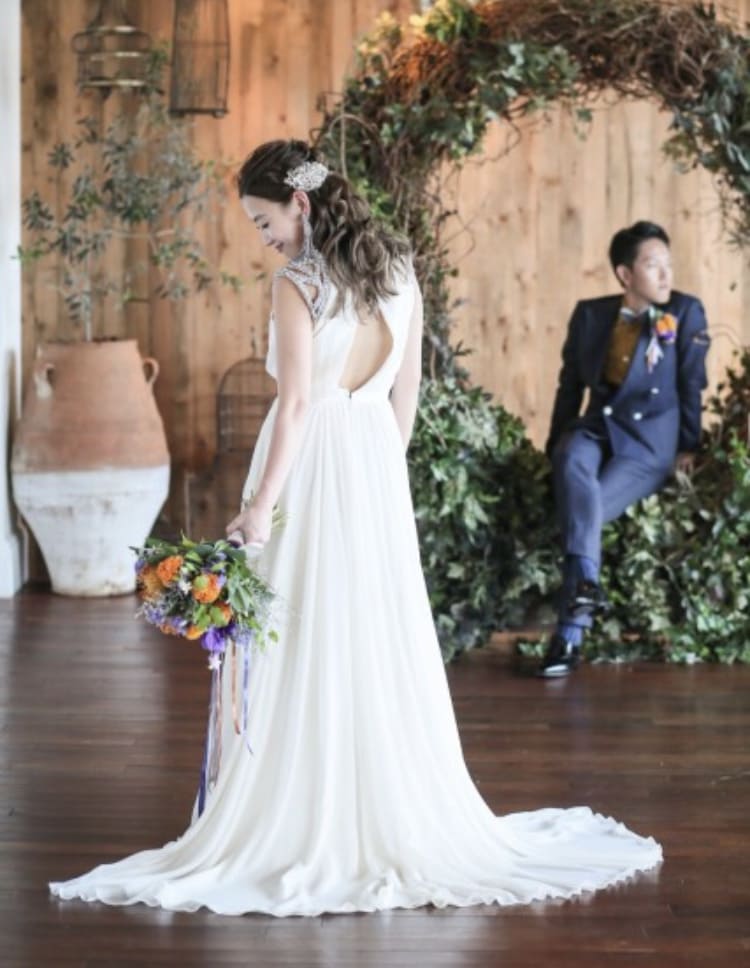 ウエディングドレスジェニーパッカムお色直し