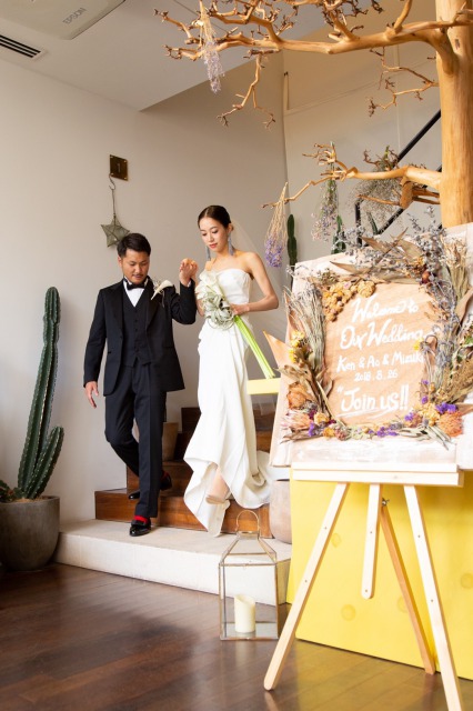 ウェディングドレス_タキシード