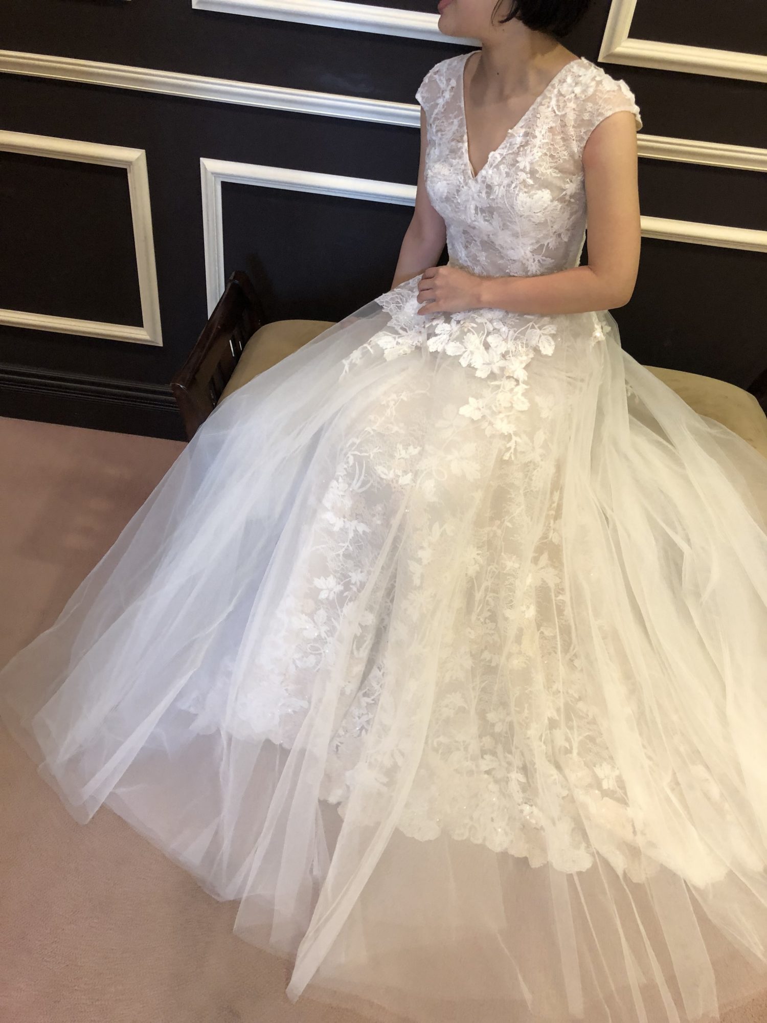 ウェディングドレス チュール