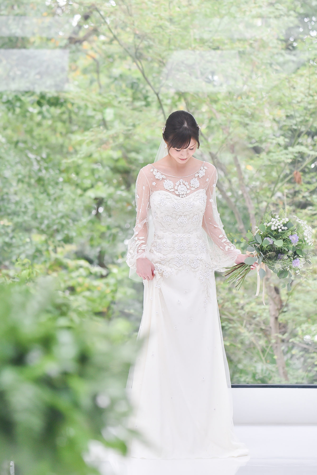 ザナンザンハウスで結婚式をされた新婦様が着たジェニーパッカムのアパッチというウェディングドレス