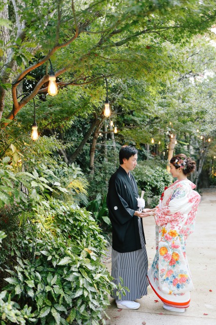 色打掛_白地_赤掛下_紋付き袴_TGOO