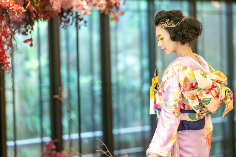 トリート京都店のパステルカラーが美しい古典柄の本振袖