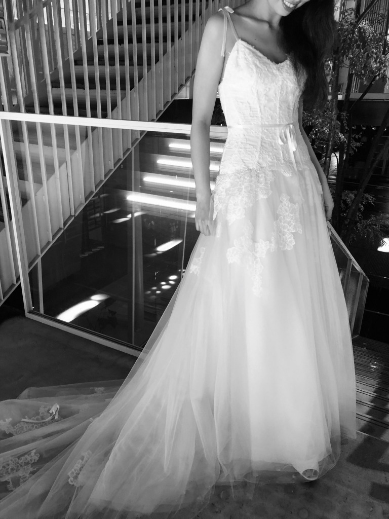 トリートドレッシング京都で取り扱う、モニークルイリエのAラインのウェディングドレス