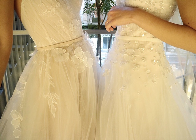 軽やかなチュール素材に繊細なビーディングや刺繍が施された、ミラ・ズウィリンガーの新作ウェディングドレス