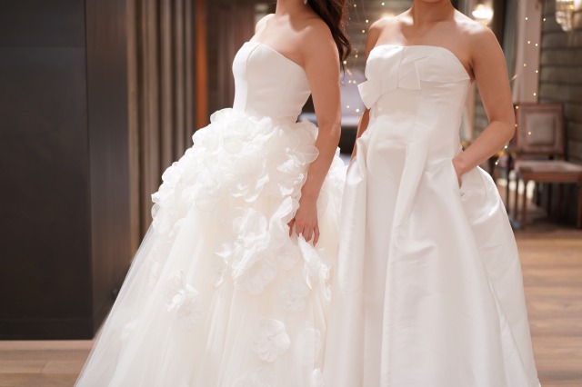 ザ・ガードンオリエンタルオオサカに映えるトリートドレッシングのウエディングドレス