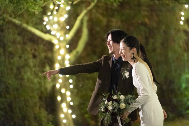 ザ・トリートドレッシングのメンズフォーマルウェアブルーのシャツを合わせたスタイリング