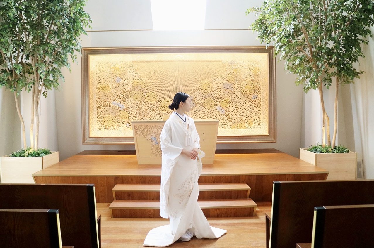 京都の中心地に佇む京都ブライトンホテルで過ごす白無垢での人前式