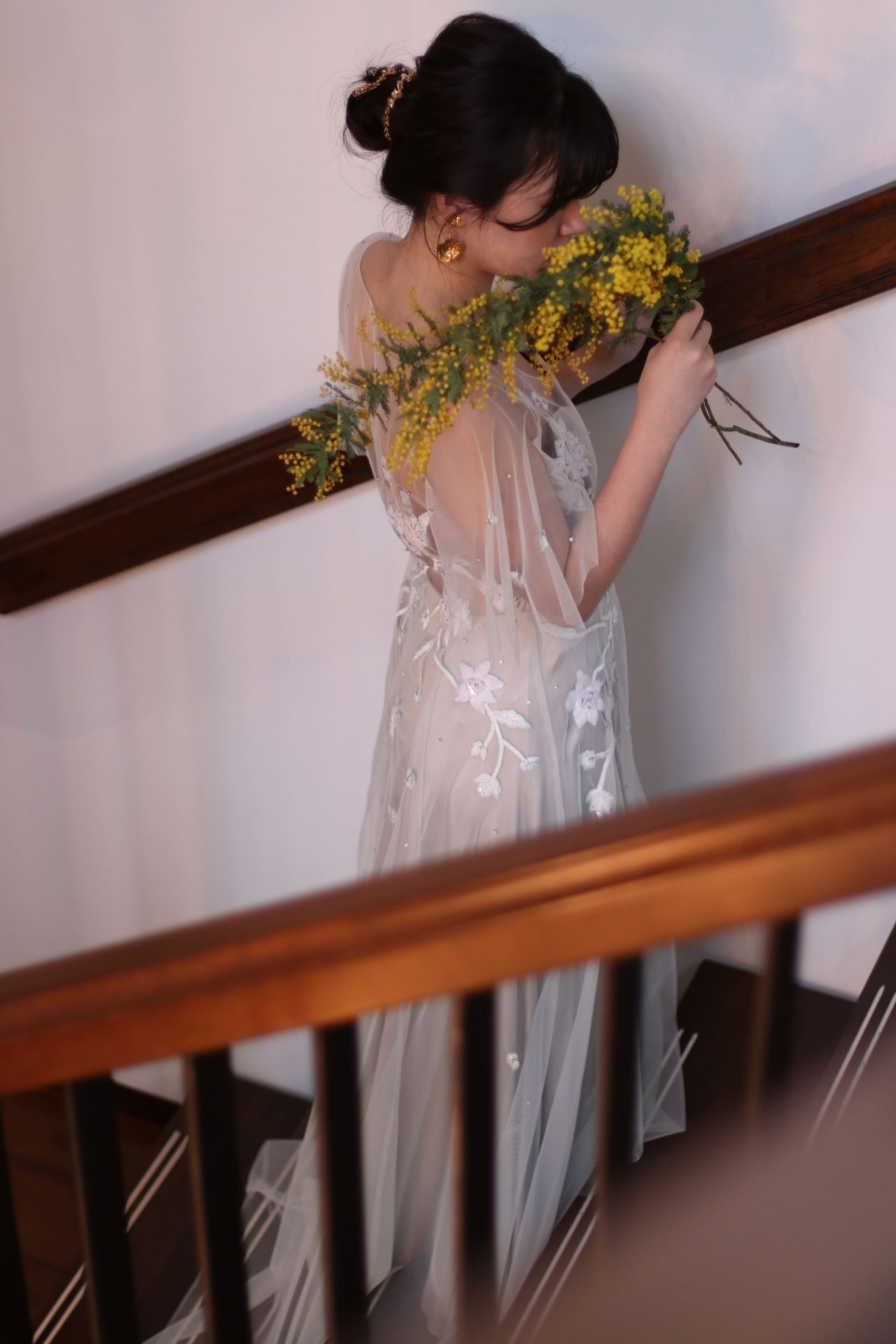 アレクサンドラグレッコのスモーキーなカラードレス