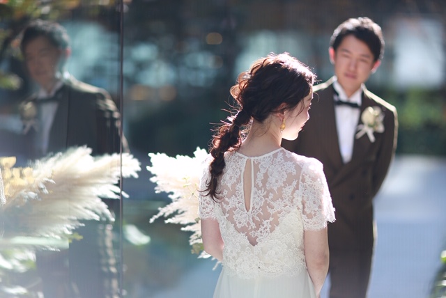 アレクサンドラグレッコのセパレートのウェディングドレスで名古屋前撮り