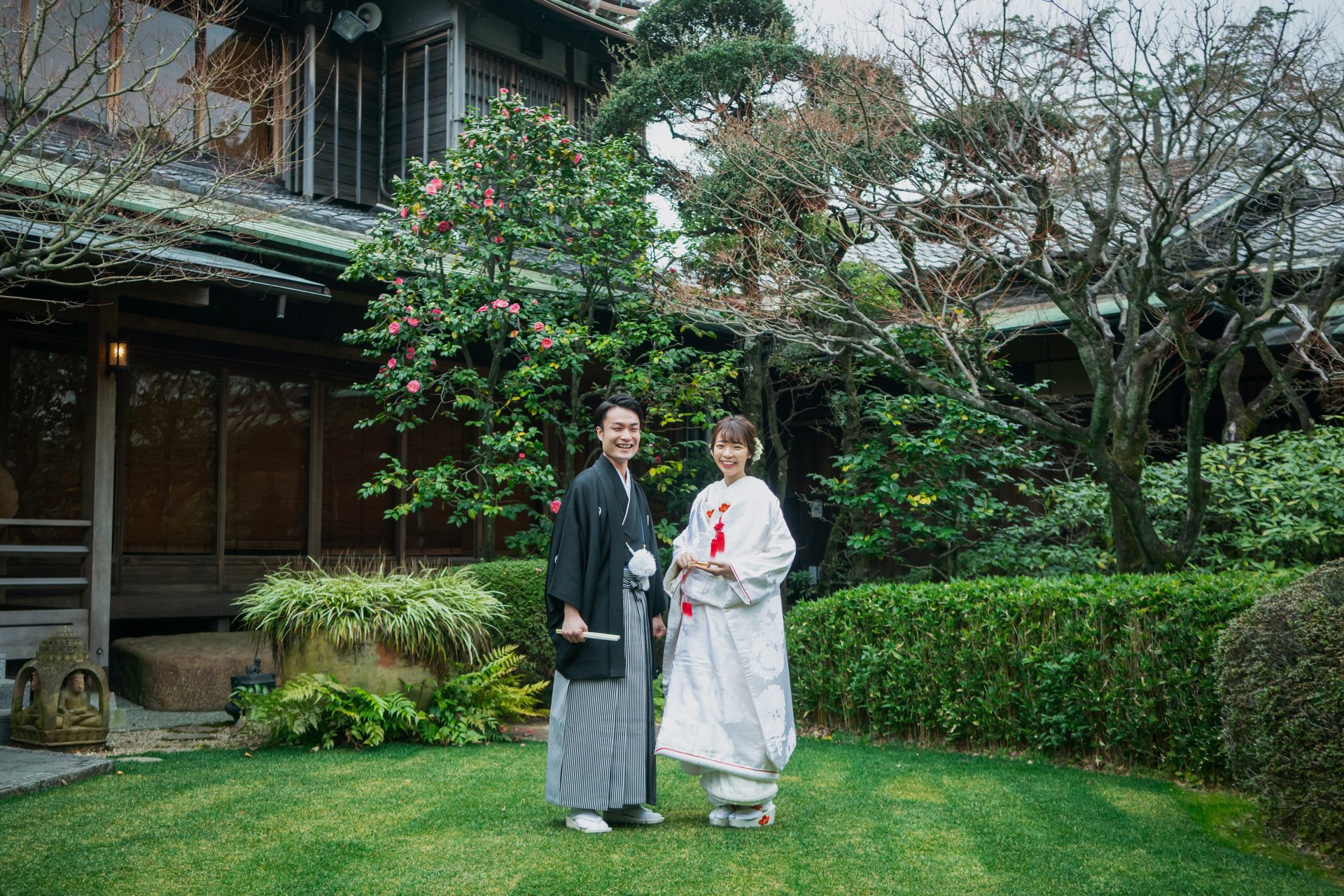 トリート神戸店が提携する蘇州園で白無垢をお召しになった新婦様のご紹介