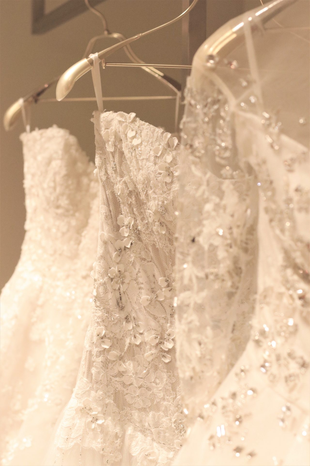 日本で唯一ザ・トリート・ドレッシングがお取り扱いしているモニーク・ルイリエのウェディングドレスを、東京アディション店ではインショップでマーメイドラインからプリンセスラインまで豊富にご用意しております