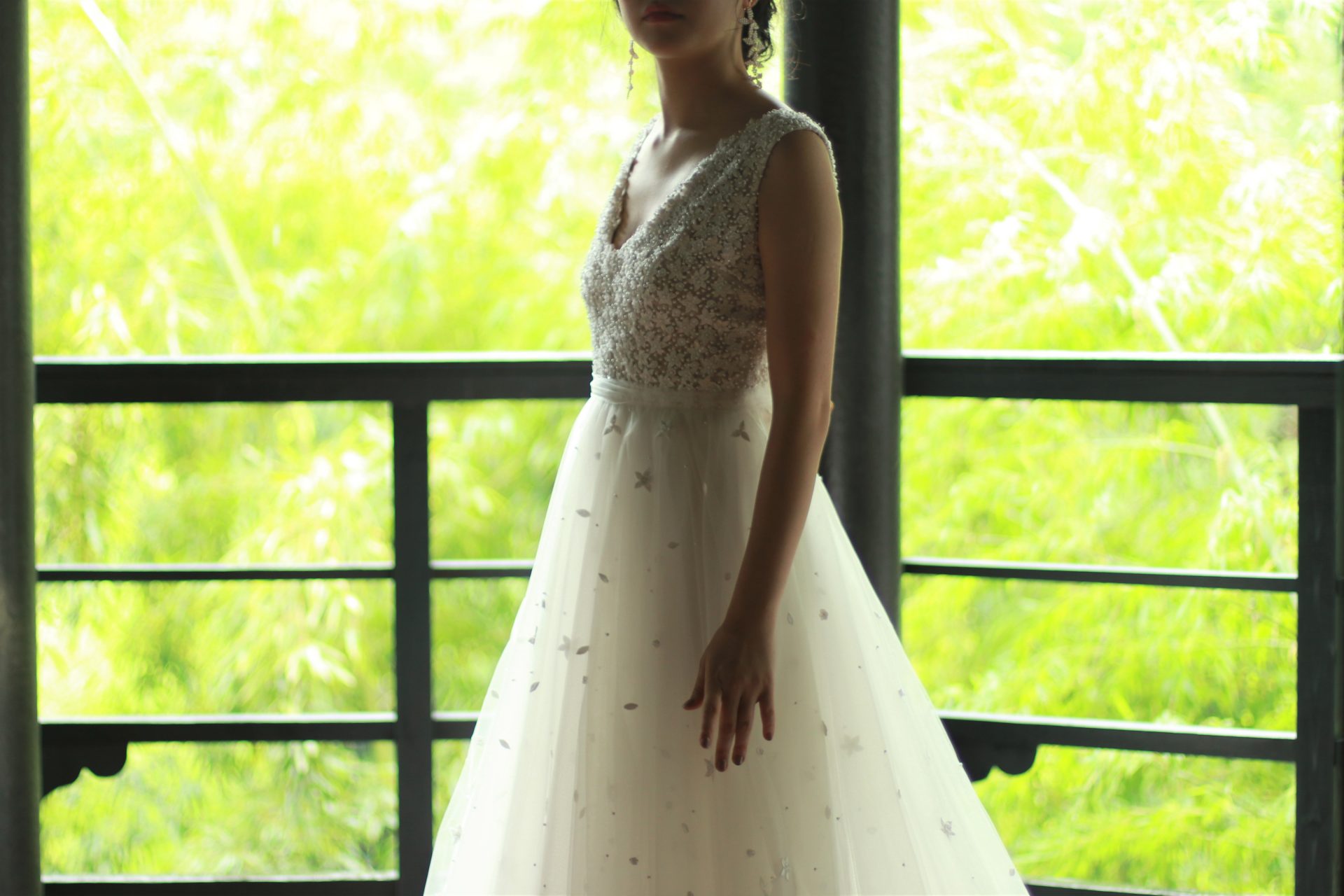 THE TREAT DRESSING名古屋店がナチュラルでフェミニンな雰囲気を叶えたい花嫁様におすすめしたいReem Acraのチュールのウエディングドレス