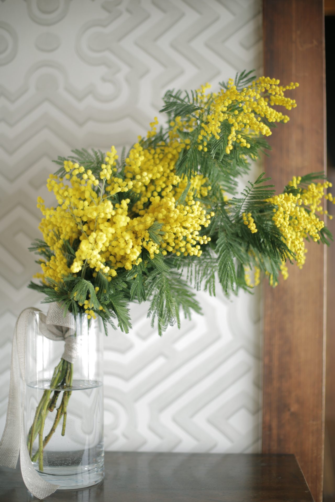 ウェディング ブーケ ミモザ