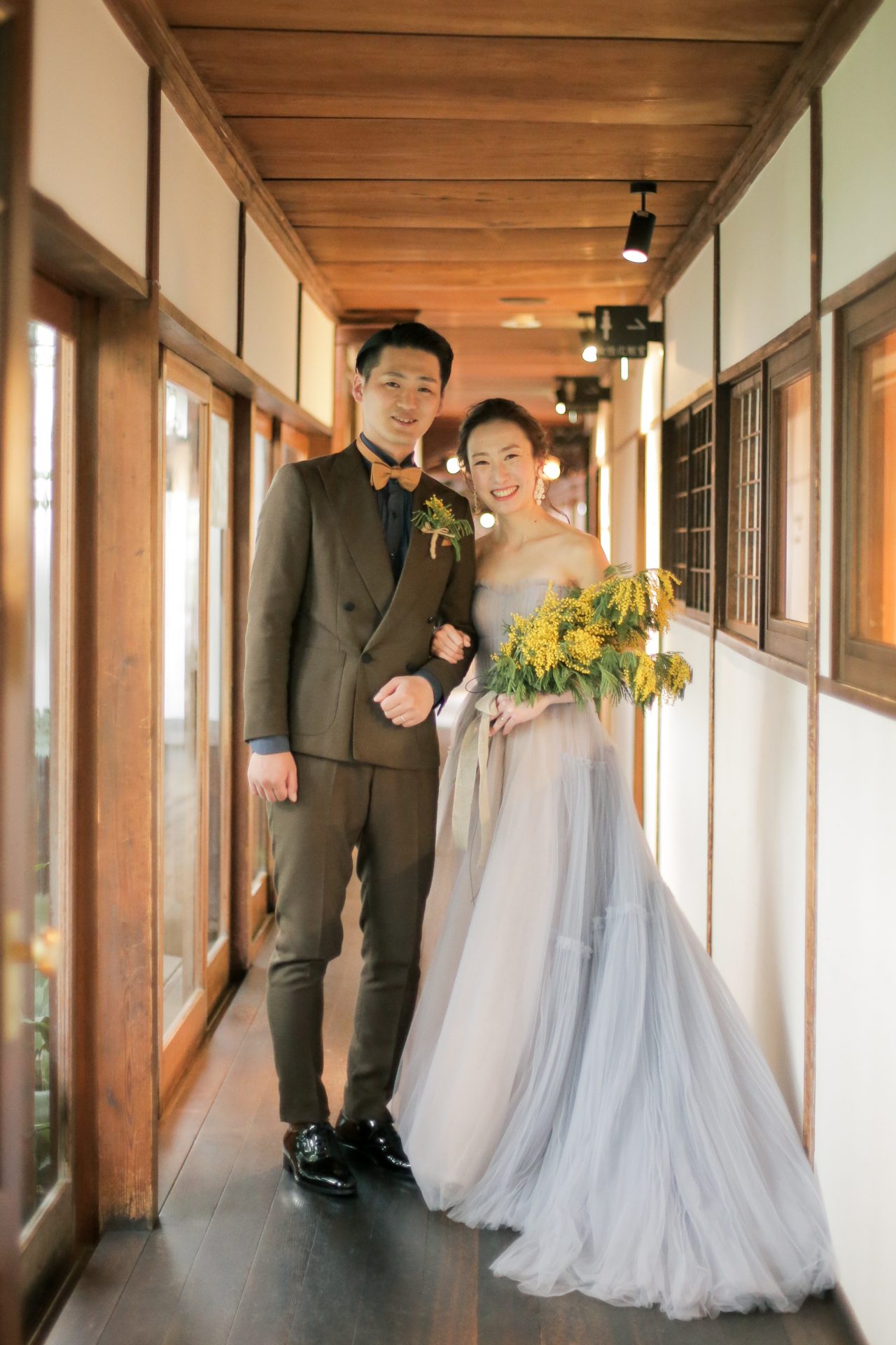 お色直し カラードレス タキシード