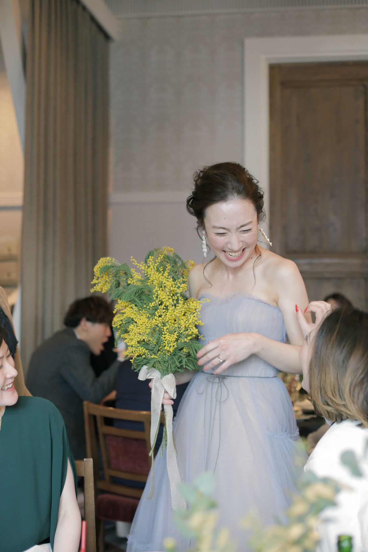 カラードレス ミモザ ブーケ