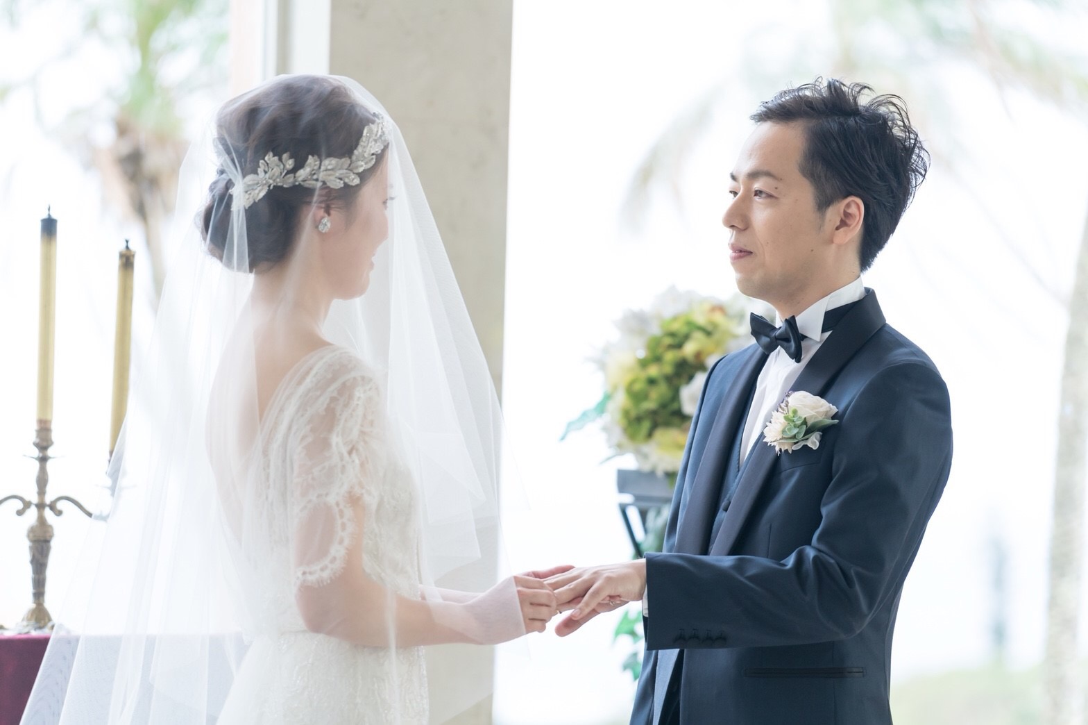 オーダータキシード タキシード 新郎 衣裳 ネイビー ブラック