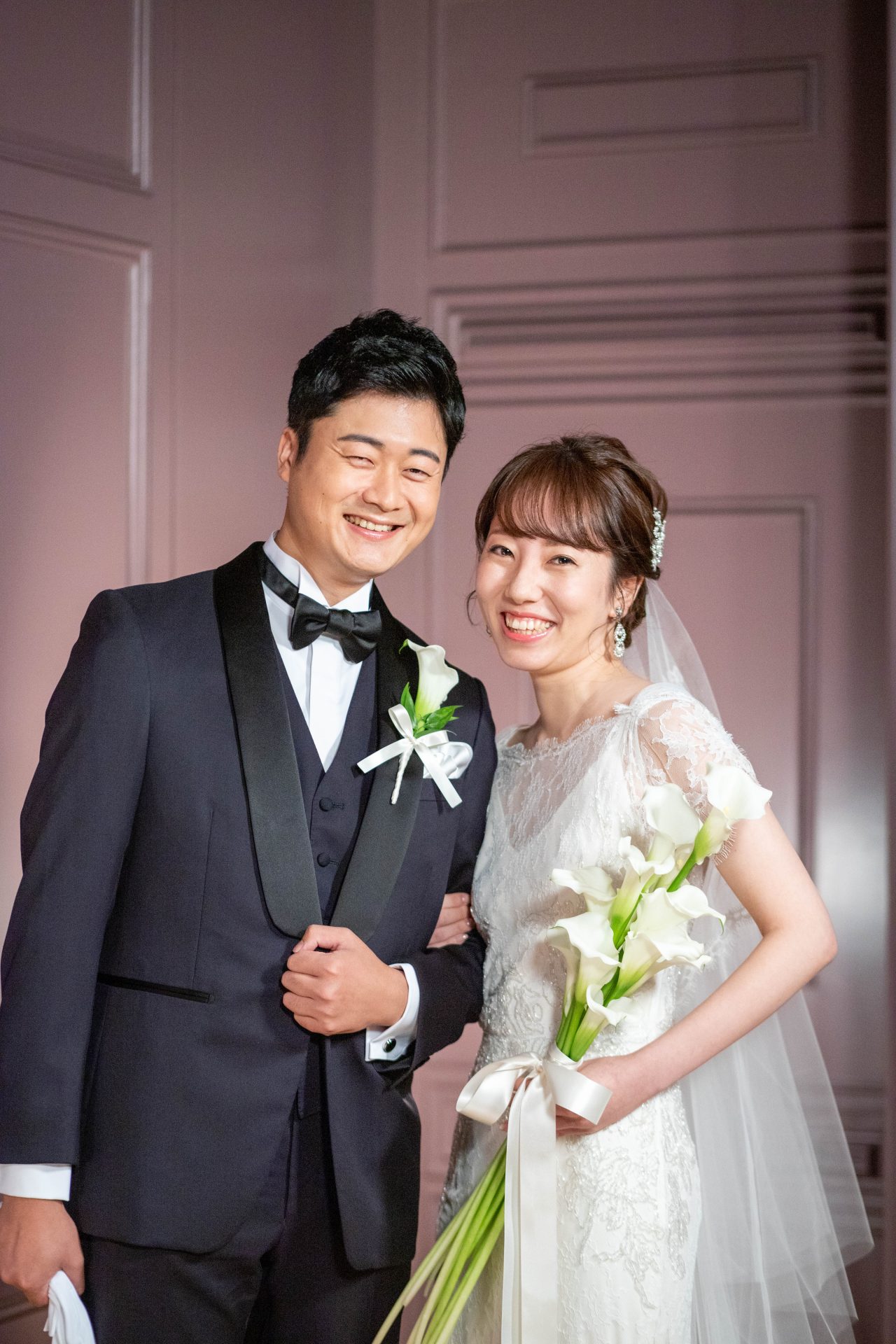 トリートドレッシングのドレスを着てオリエンタルホテル神戸でクラシックなウェディングパーティ