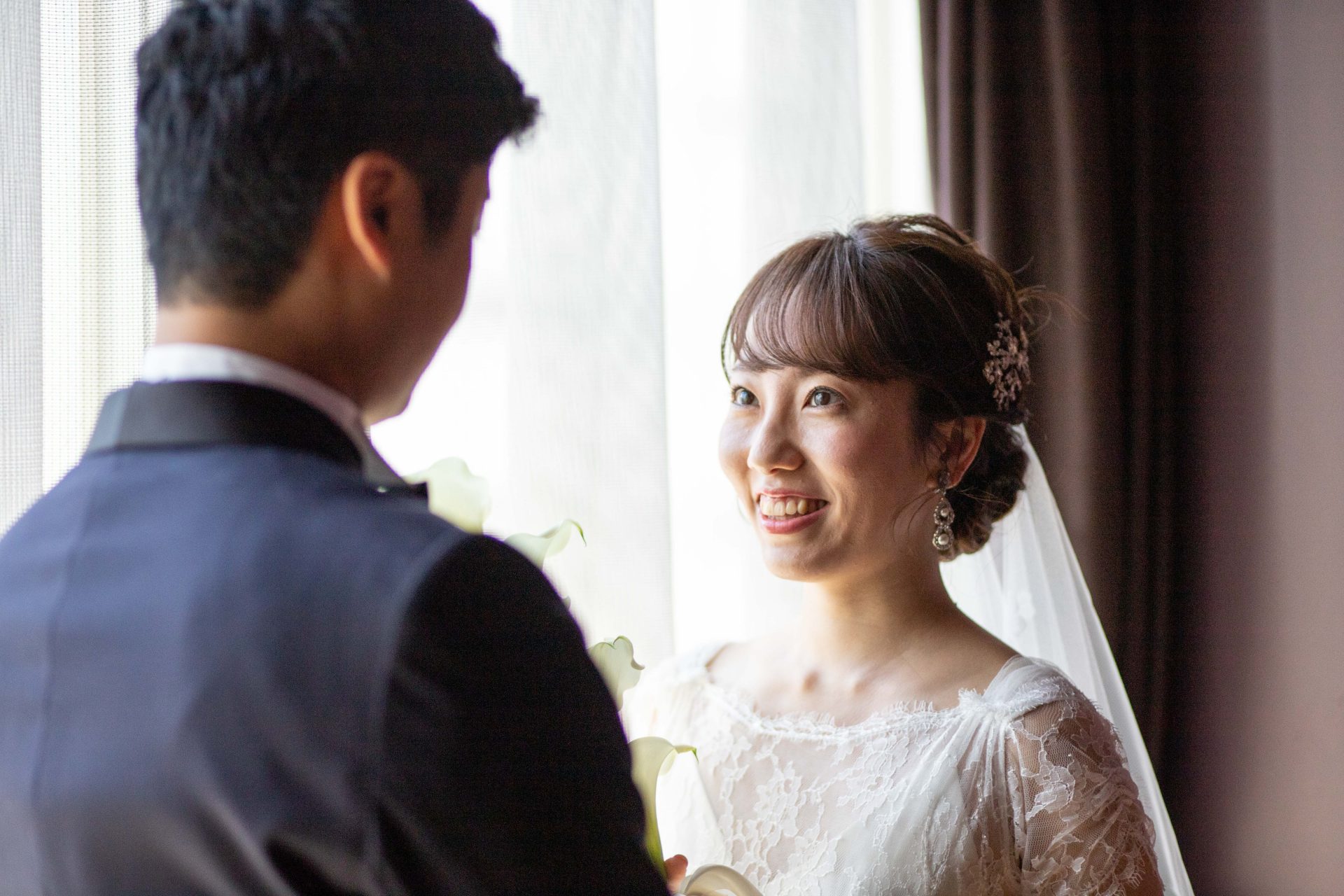 オリエンタルホテル神戸で人気のジェニーパッカムのレースのウェディングドレス