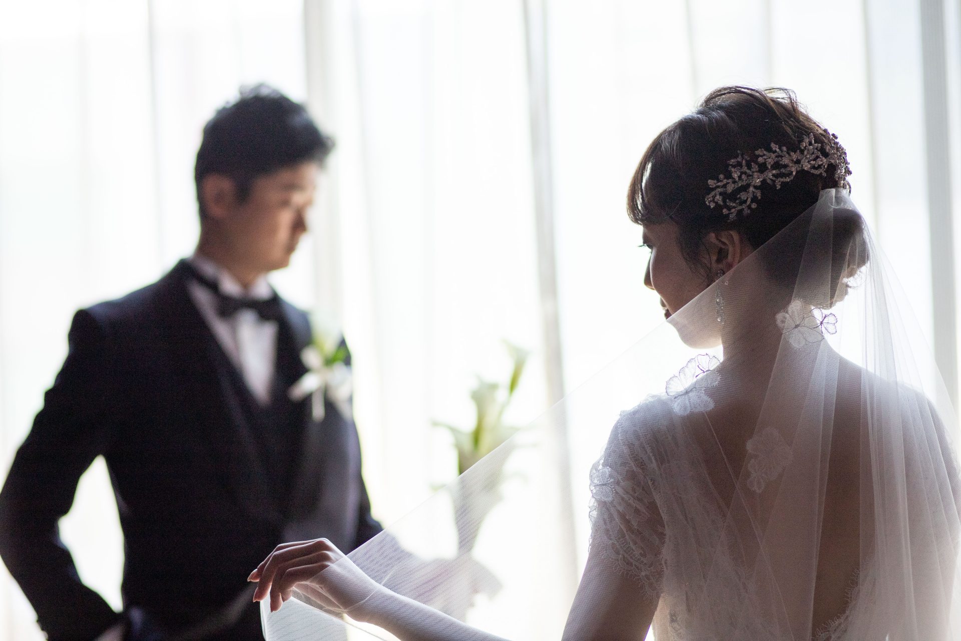 オリエンタルホテル神戸にぴったりのレースが美しいウェディングベール