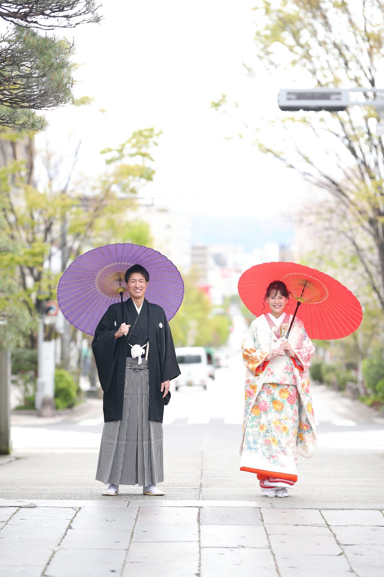 長野ならではの落ち着いた雰囲気と和装がマッチする前撮り写真