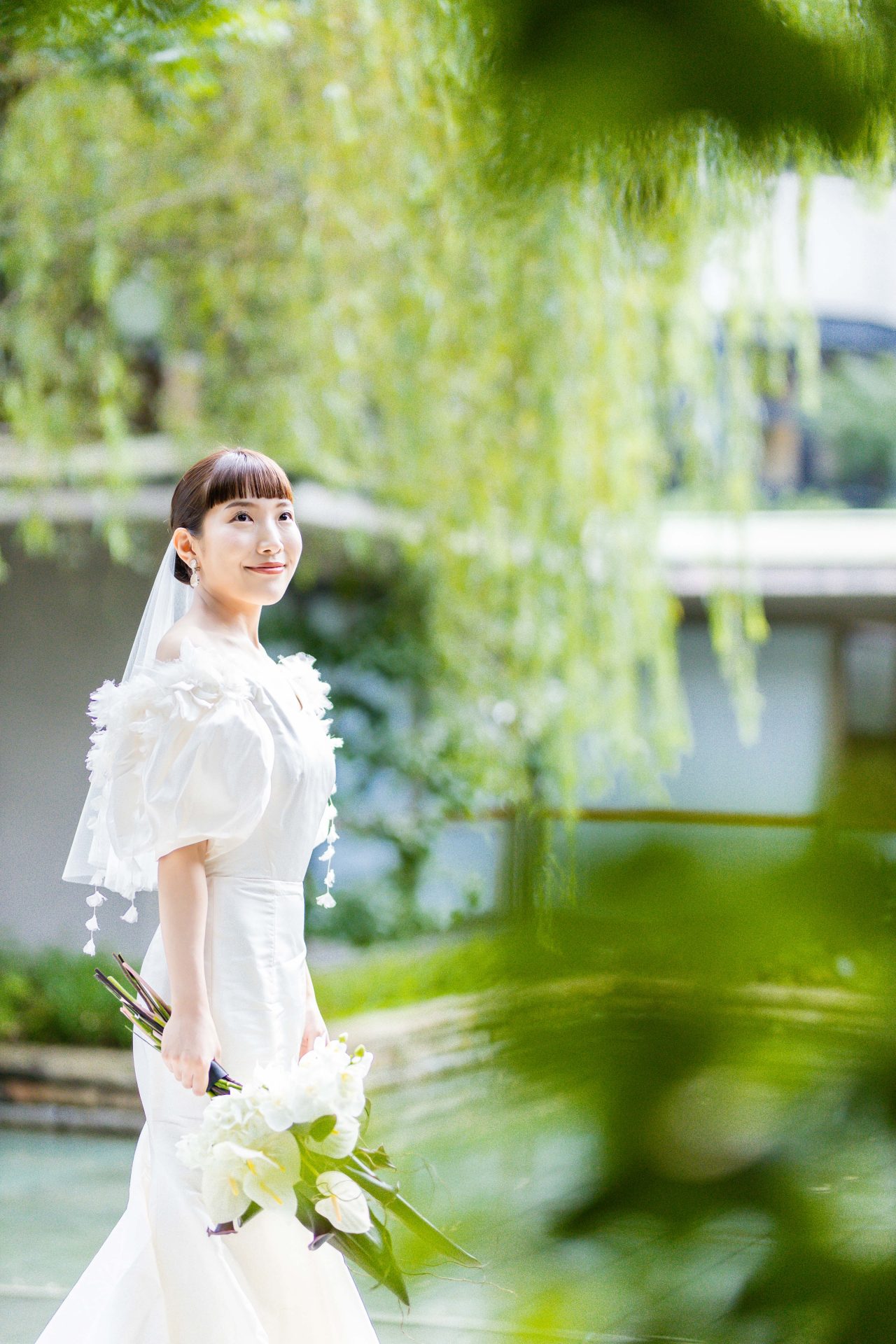 料亭河文で挙げるご新婦様へおすすめのマーメイドラインのウェディングドレス