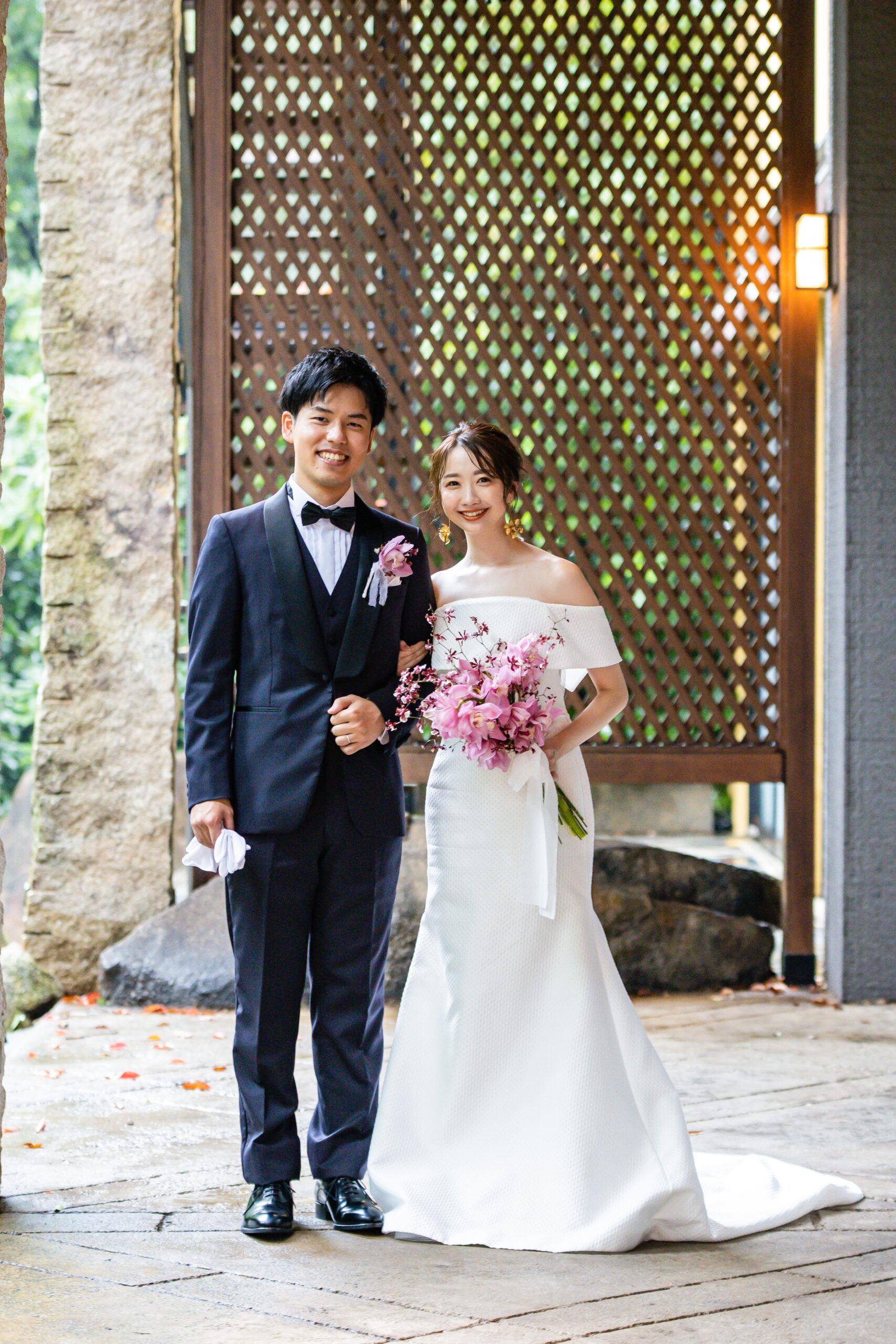 ファッショナブルなマーメイドラインのウェディングドレス