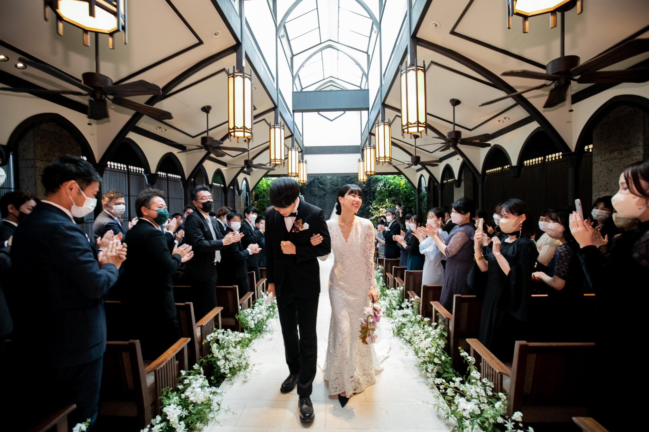 ウェディングドレス2着でお過ごしいただく、THE KAWABUN NAGOYAでのお洒落なウェディングスタイルのパーティーレポート