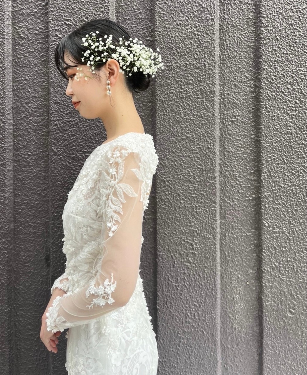 トリートドレッシング神戸店がおすすめするロングスリーブのソフトマーメイドウェディングドレス