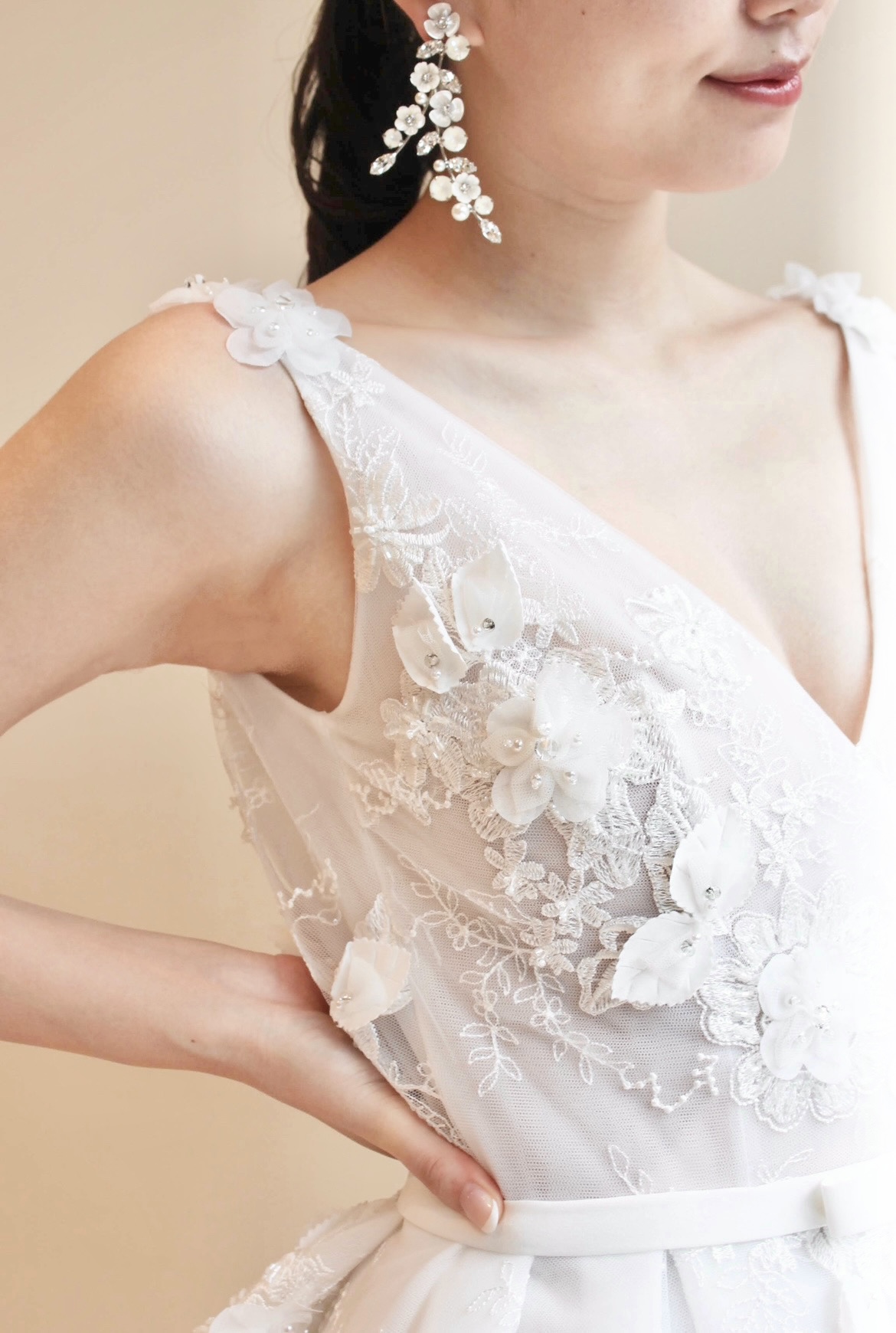 THE TREAT DRESSING京都店がおすすめするコーディネートはサムシングブルーの小花のブーケを使った幸福感溢れるコーディネート