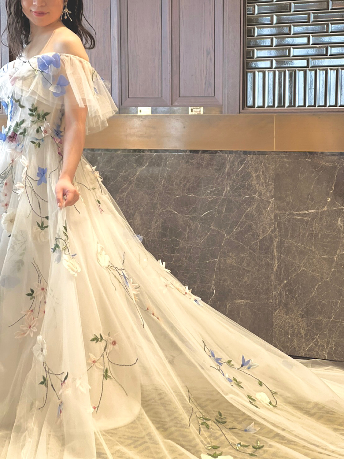 名古屋のコンダーハウスにおすすめなトリート ドレッシングの新作ホワイトのカラードレスのお色直しスタイルのご提案