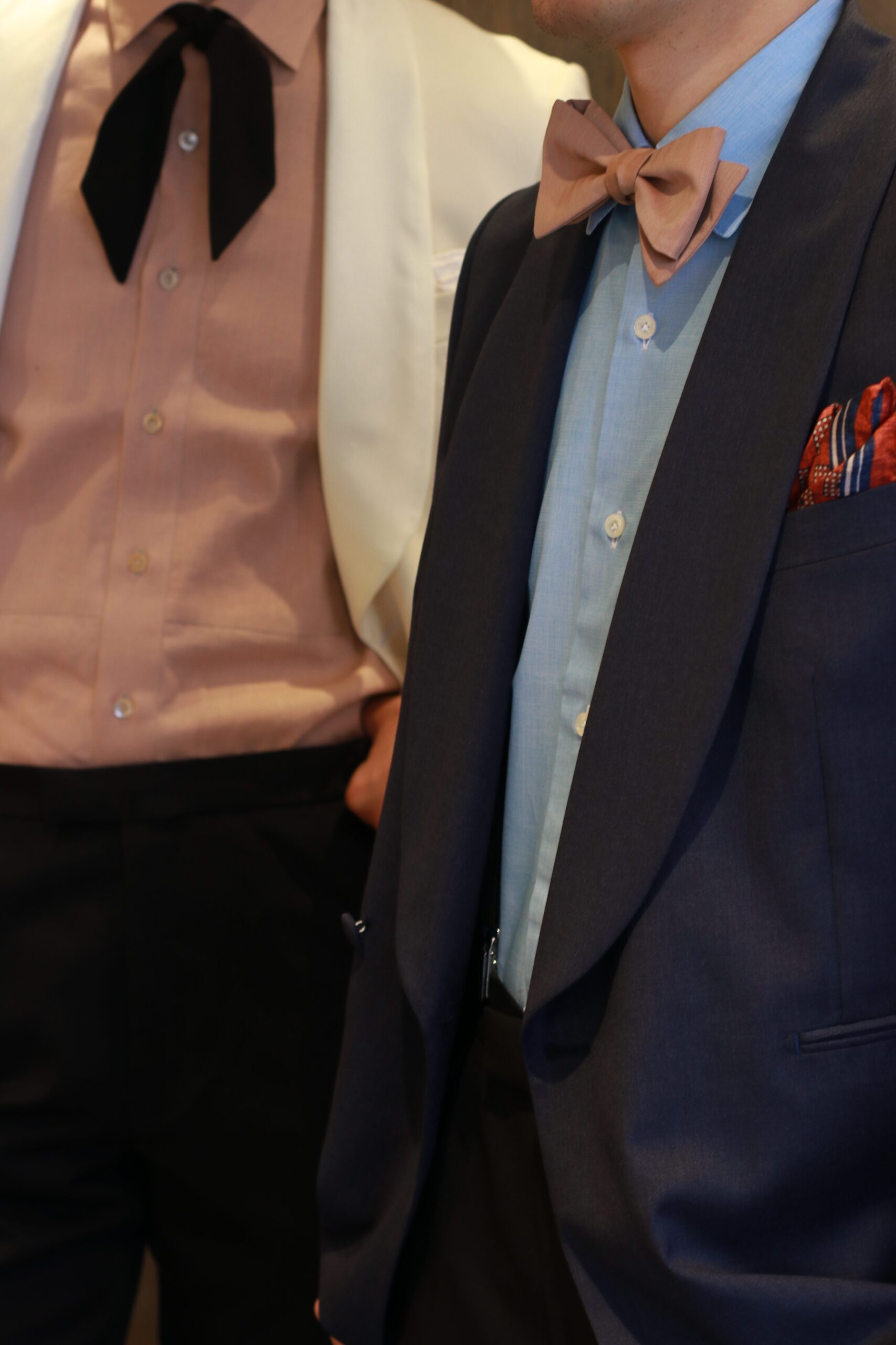 トリートドレッシングのメンズライン、トリートジェントルマンでは、世界各国から選りすぐりのタキシードに合わせたお小物を取りそろえております