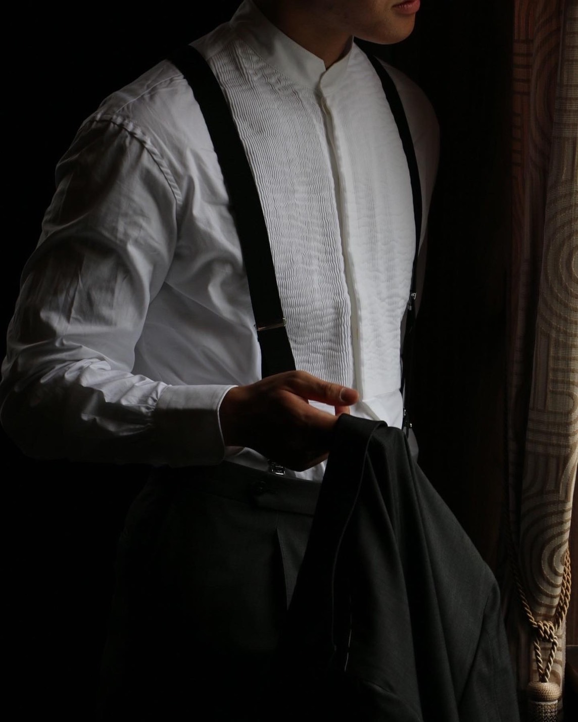 お色直しでオススメのシャツをご紹介、BOURRIENNE ParisX -ブリエンヌパリディスのバンドカラーのシャツ