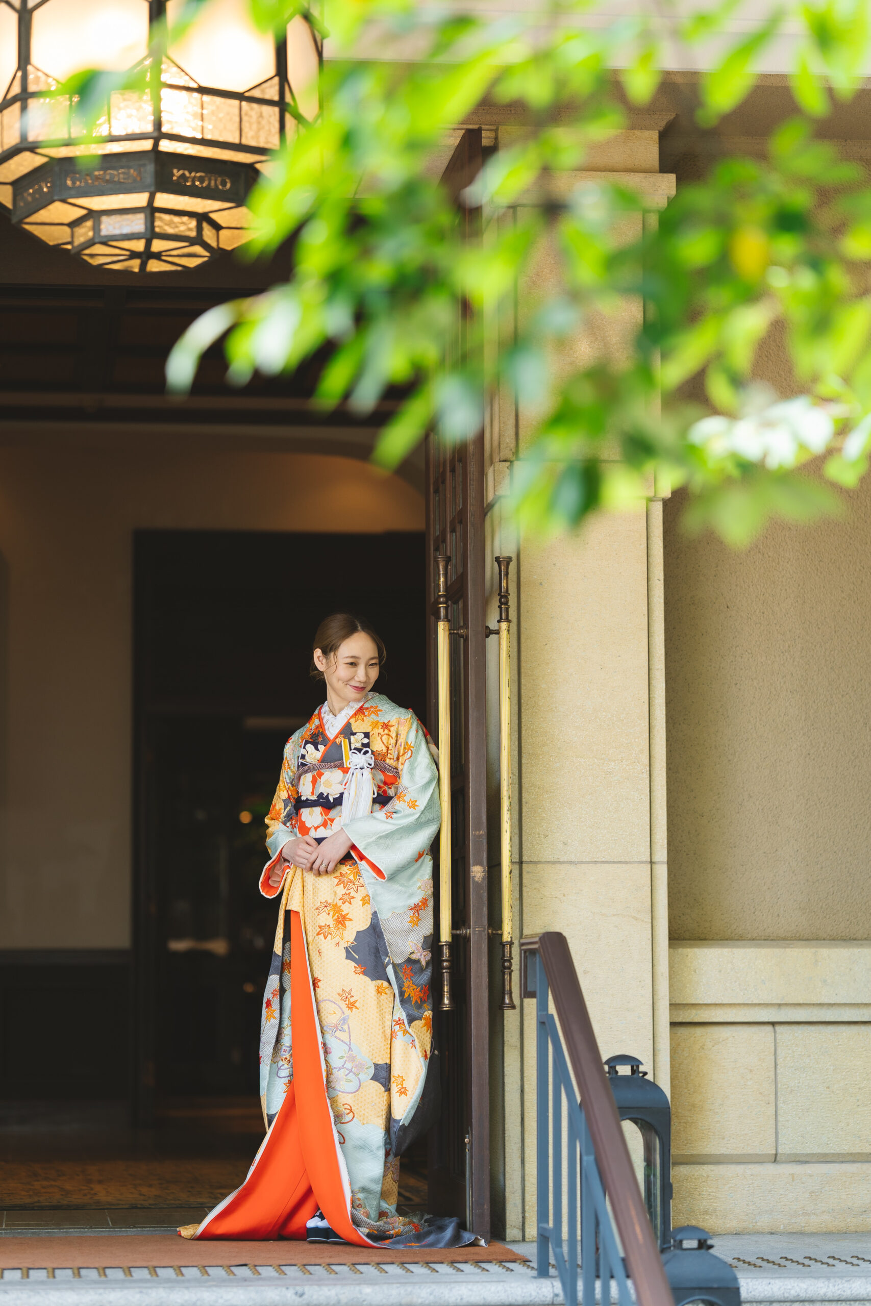 フォーチュンガーデン京都の前撮りにおすすめのザトリートドレッシングの水色の本振袖のご紹介