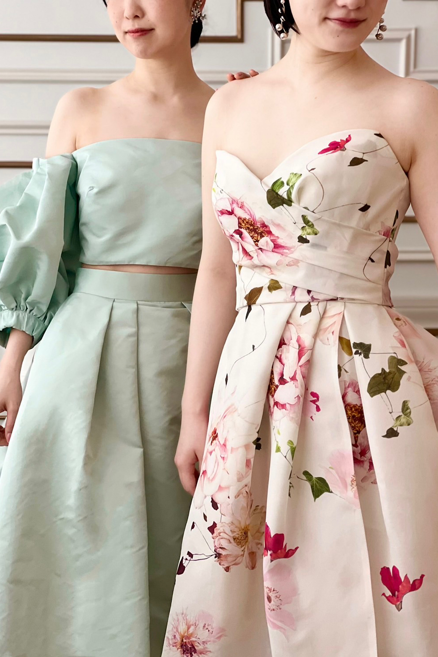 トリートドレッシングがおすすめする、インポートブランド モニークルイリエのAラインの新作カラードレスのご紹介