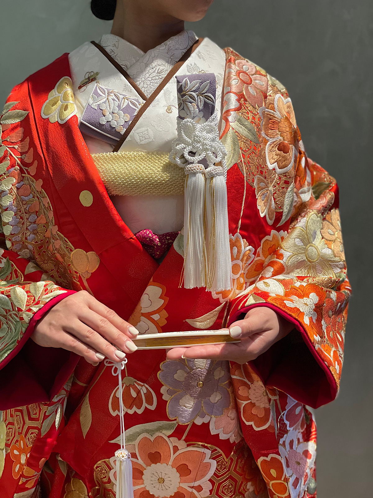 THE TREAT DRESSING名古屋店より夏におすすめな赤の色打掛のコーディネートをご提案いたします