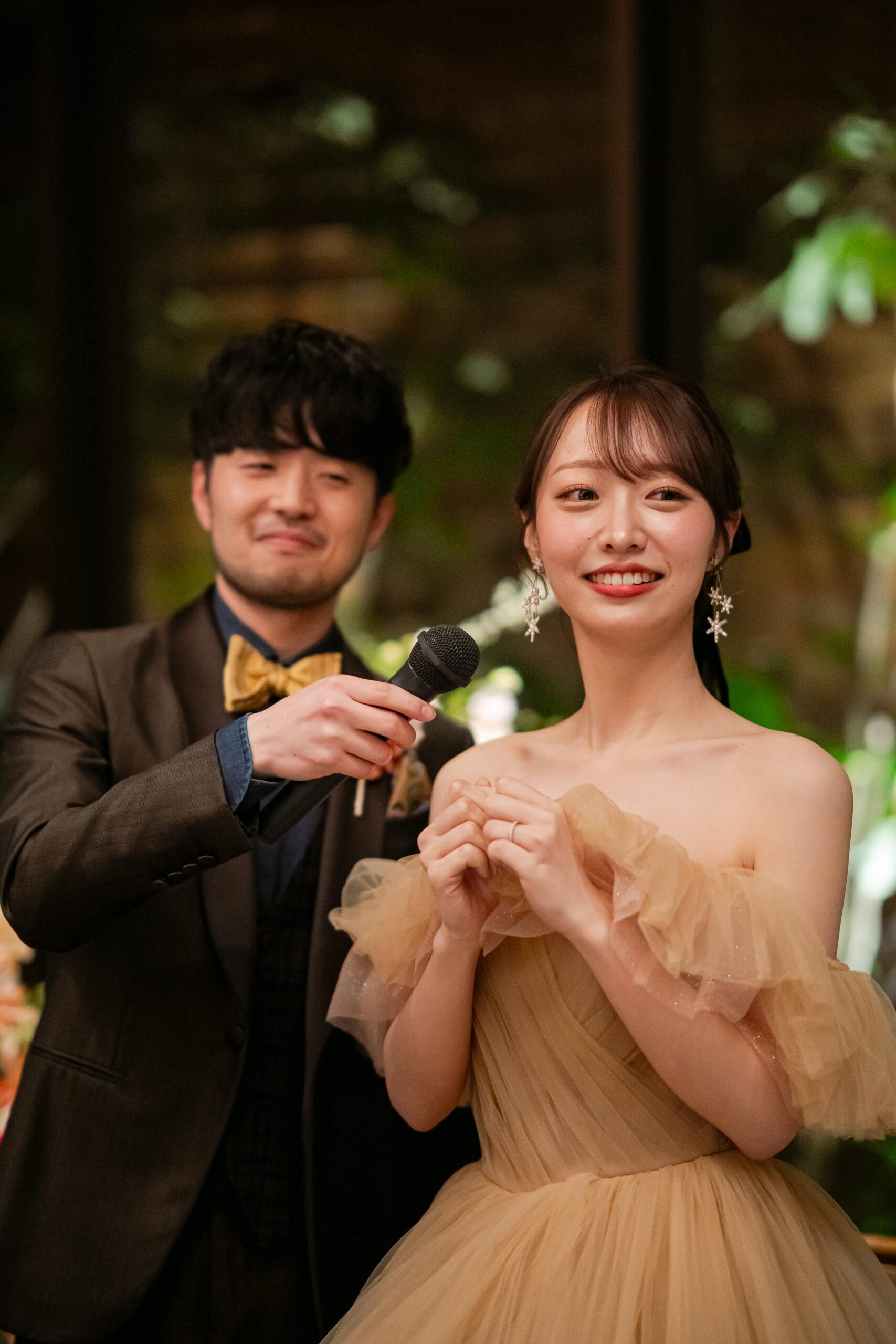 お色直しで衣裳チェンジをした新郎新婦