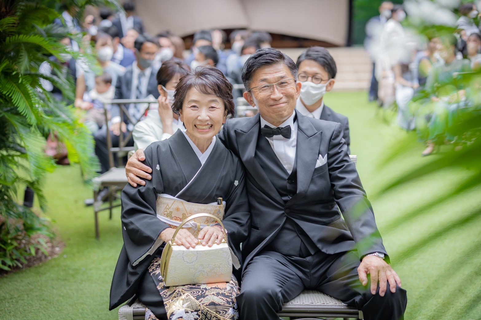 ザ トリートドレッシングで結婚式を挙げたお父様のモーニングとお母様の留袖