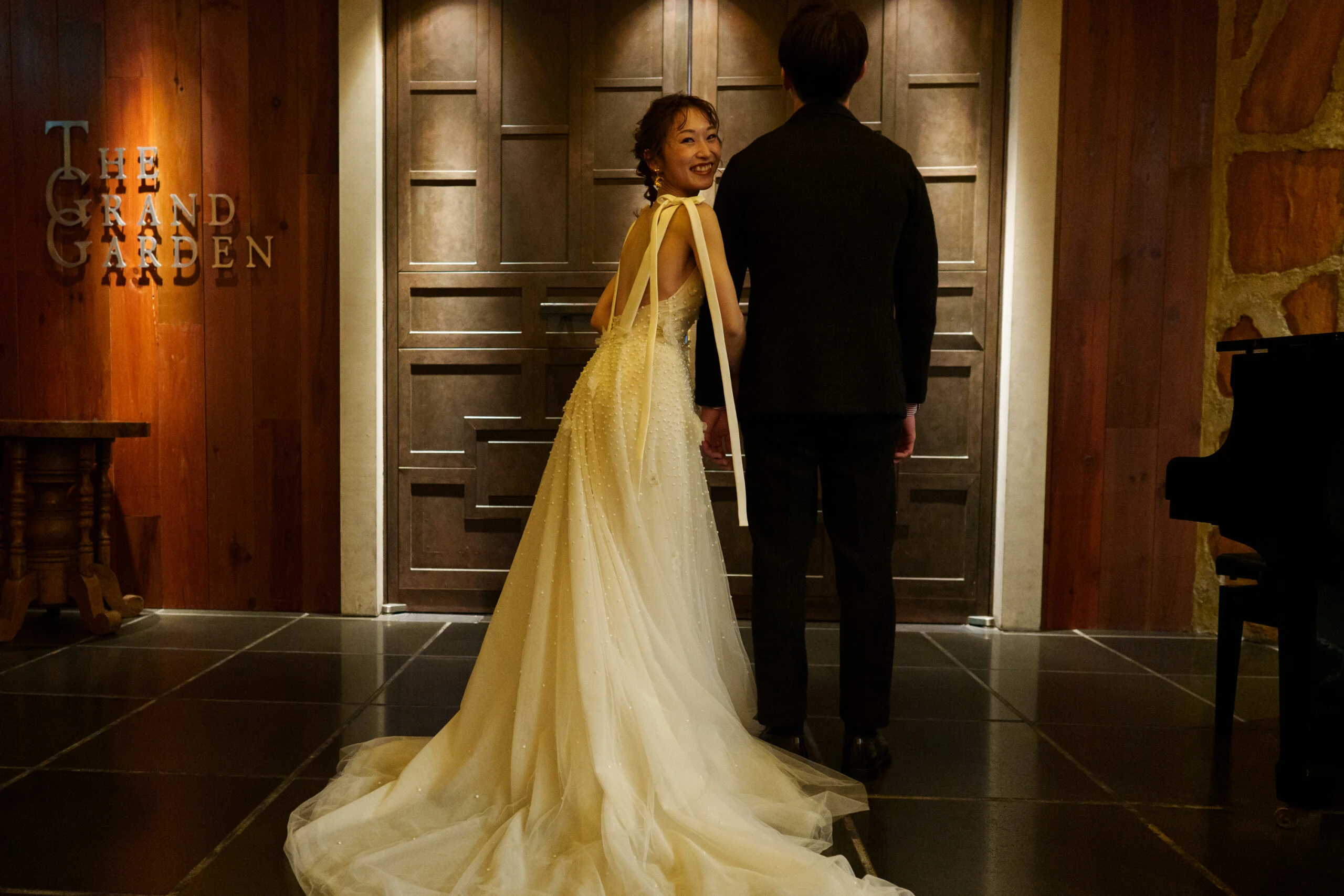 トリート福岡店の提携式場である、ガーデン挙式が叶うザ ルイガンズ スパ&リゾートの披露宴会場の一つ、 ザ グランド ガーデンは、大人数のパーティーやカジュアルでアットホームなパーティーが叶います